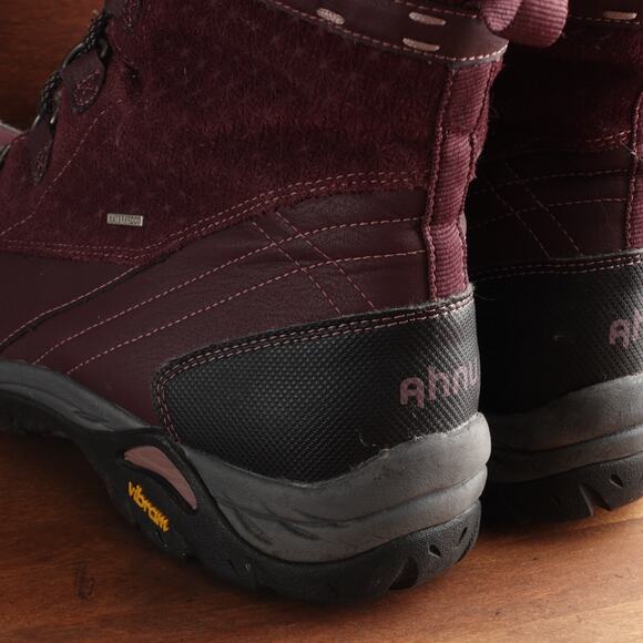 Ahnu Boots Womens SZ 10 Burgundy Twaine Hart Waterproof Hiking Outdoor Gorpcore - Picture 7 of 16
